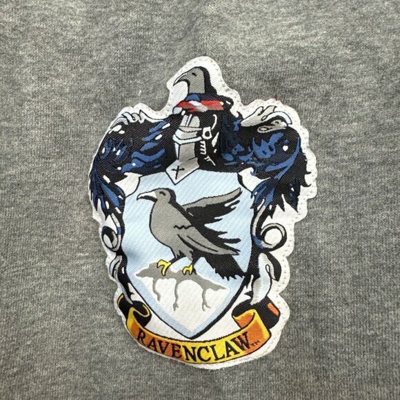 Harry Potter Ravenclaw Sweatshirt Sz Medium Gray Universal Studios Gray Fleece - Picture 5 of 10